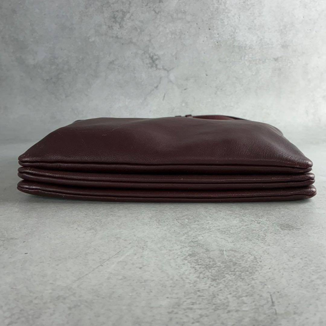 セリーヌ　トリオ　ショルダーバッグ　クラッチバッグ　ラムスキン　ゴールド金具