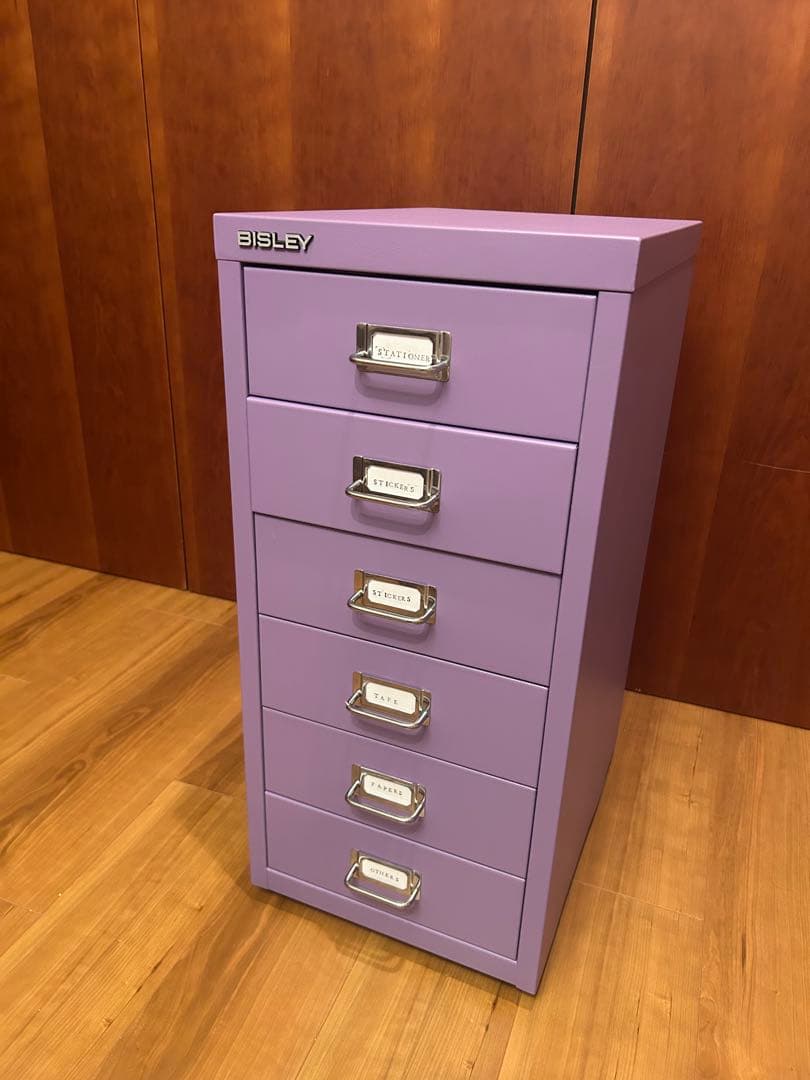 ★完売品★BISLEY ビスレー 引き出し 6段 キャビネット ラベンダー