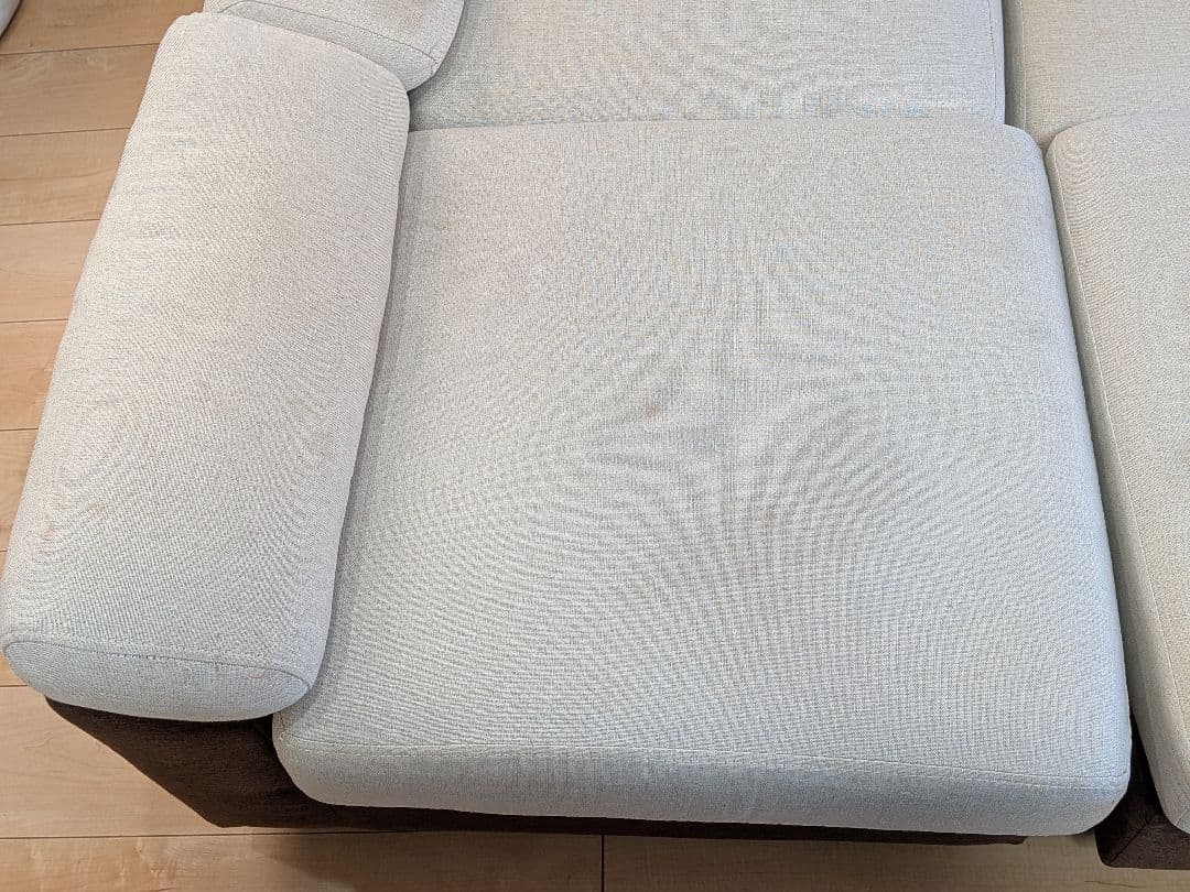 5人掛けコーナーカウチソファ 布張りツートンタイプ (IV) ニトリ