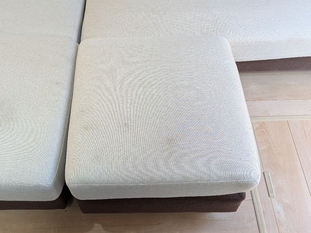 5人掛けコーナーカウチソファ 布張りツートンタイプ (IV) ニトリ