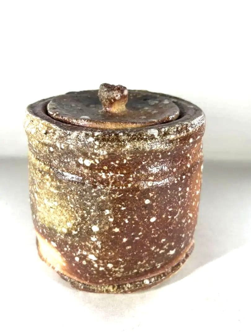 佐伯健剛　信楽焼　水指　水差し　直径16㎝　高さ16㎝