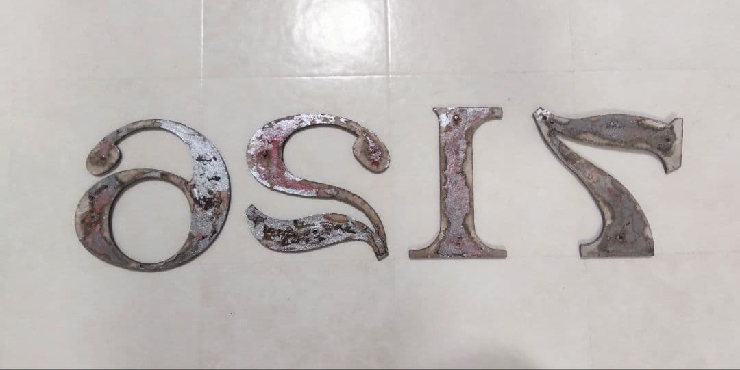 鉄道部品 名鉄 車体側面車番 「6217」