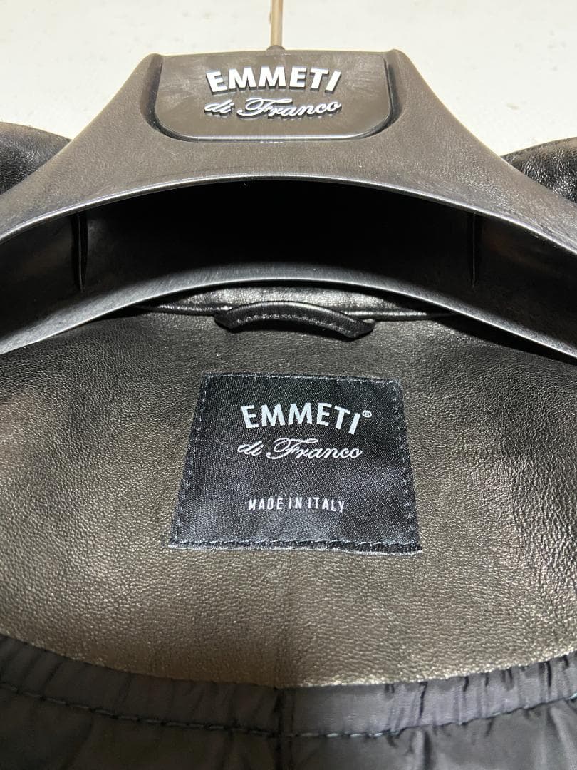 EMMETI ANDREA 中綿入り シングルライダースジャケット46