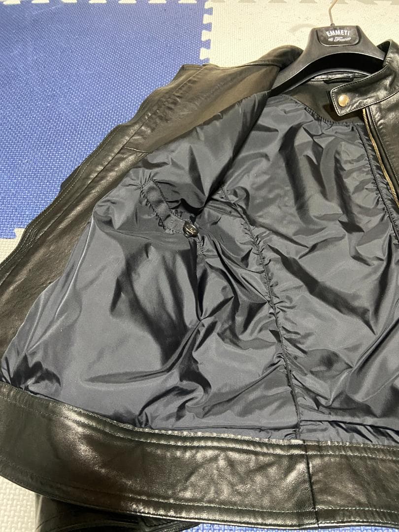 EMMETI ANDREA 中綿入り シングルライダースジャケット46