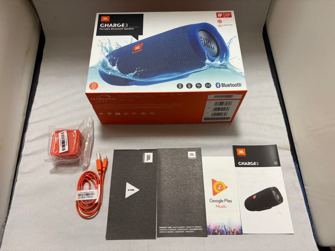 JBL CHARGE3 ポータブルBluetooth スピーカー　青