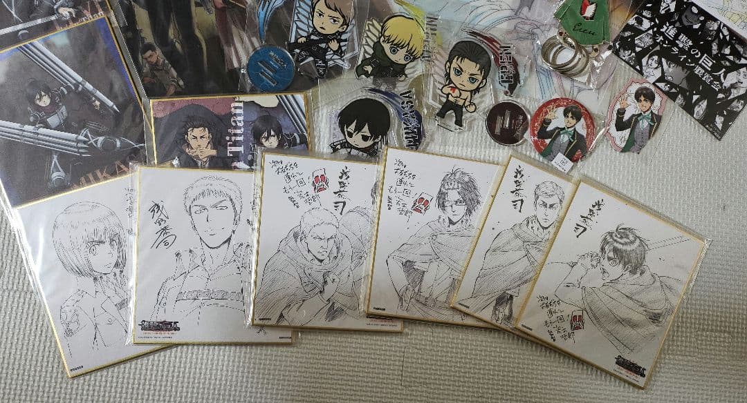 進撃の巨人 リヴァイ エレン ミカサ アルミン ジャン クリアファイル 色紙
