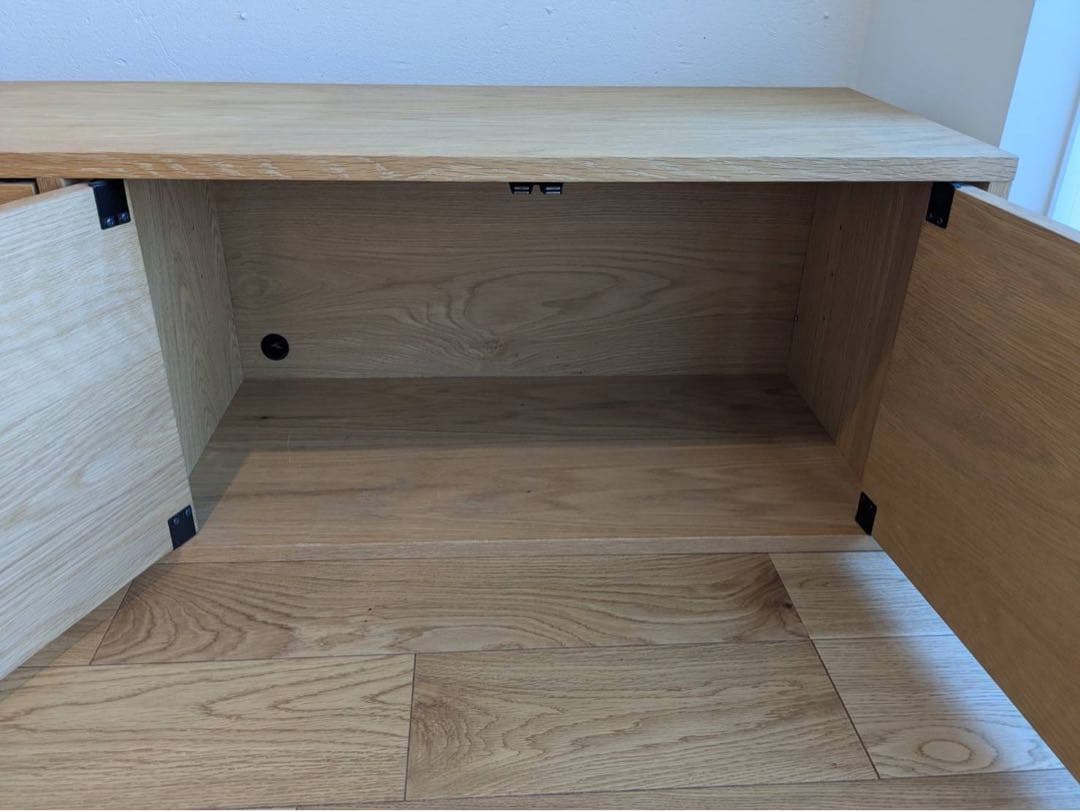 無印良品 スタッキングキャビネット Ｂセット テレビ台 オーク材 廃盤品