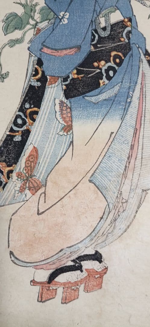 稀浮世絵、美人花合わせ、渓斎英泉画 文政頃出版、おまけ付き