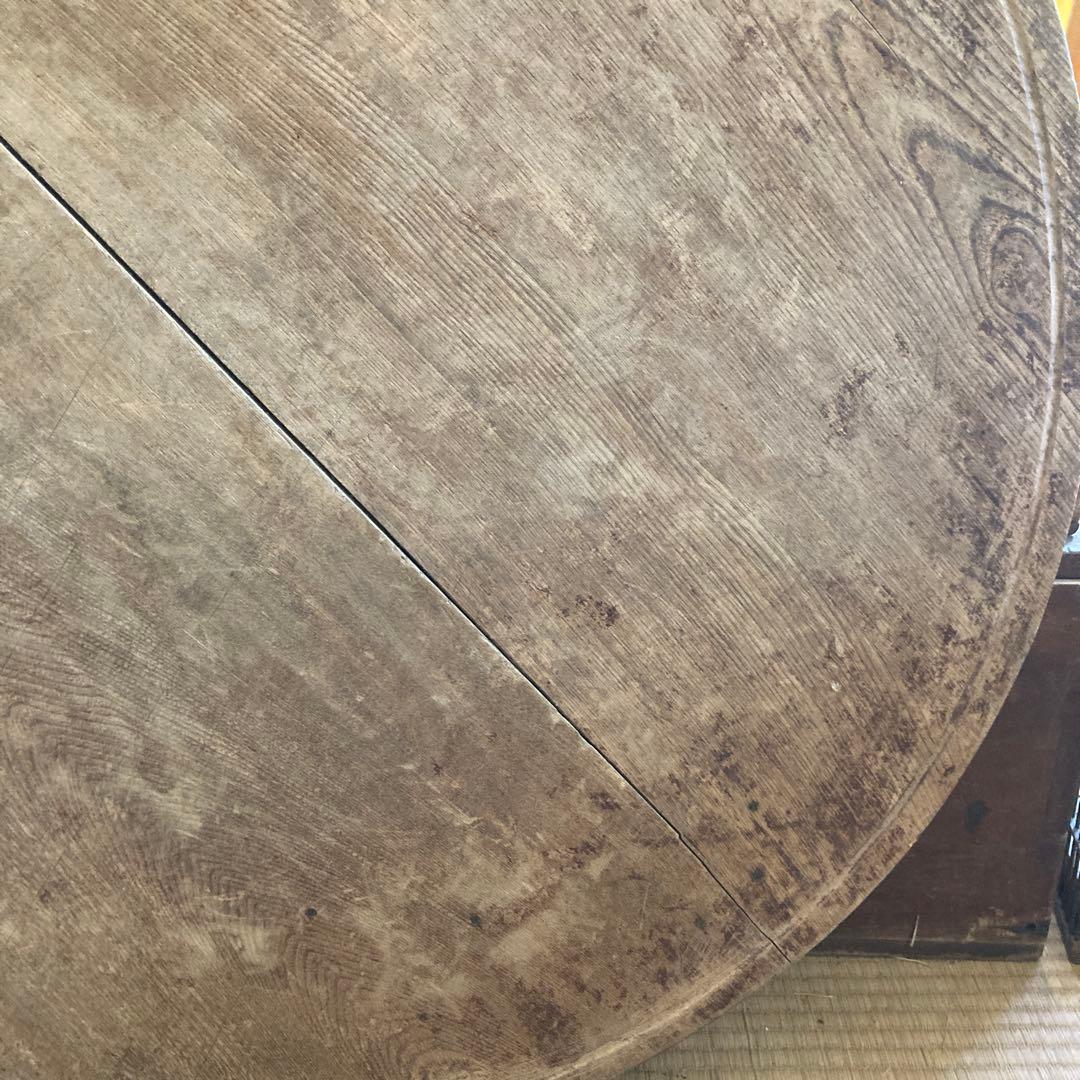 アンティーク 木製 円形座卓