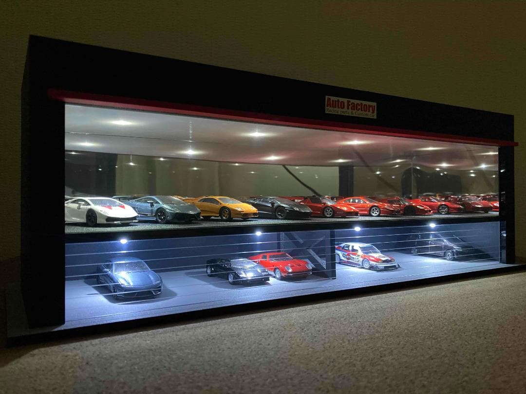 ミニカー専用ジオラマ：1/64＆1/43ショールーム＆ガレージⅠ（ワイドタイプ）