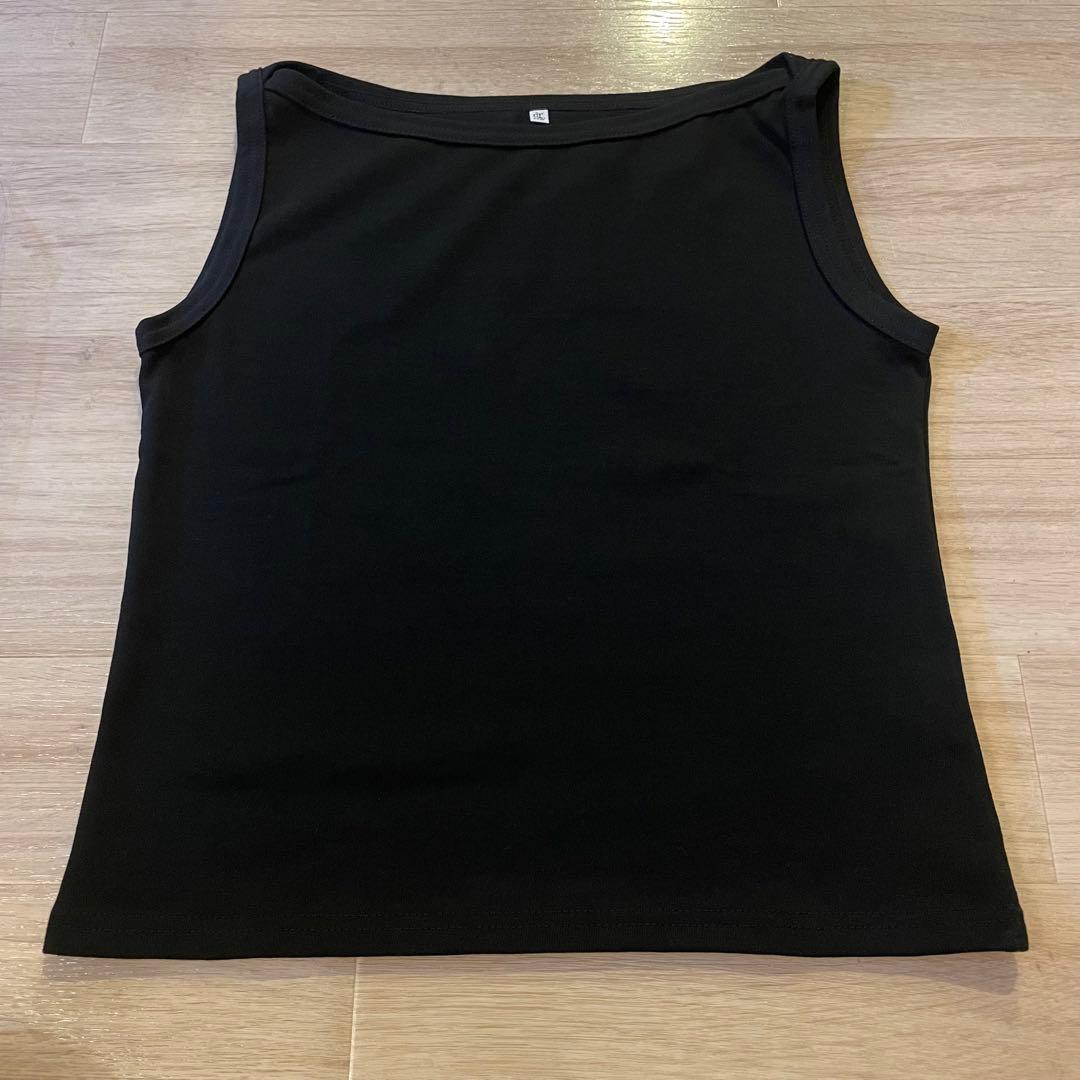 トップス draw drawers Cotton Boat Neck Tanktop