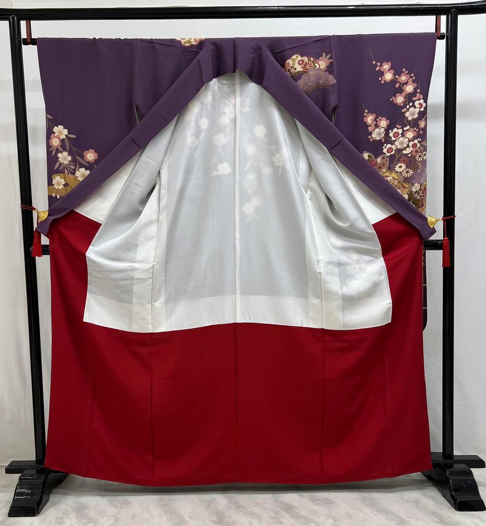 振り袖　フルセット　長襦袢付　金彩加工　刺繍入り　ガード加工　成人式　614