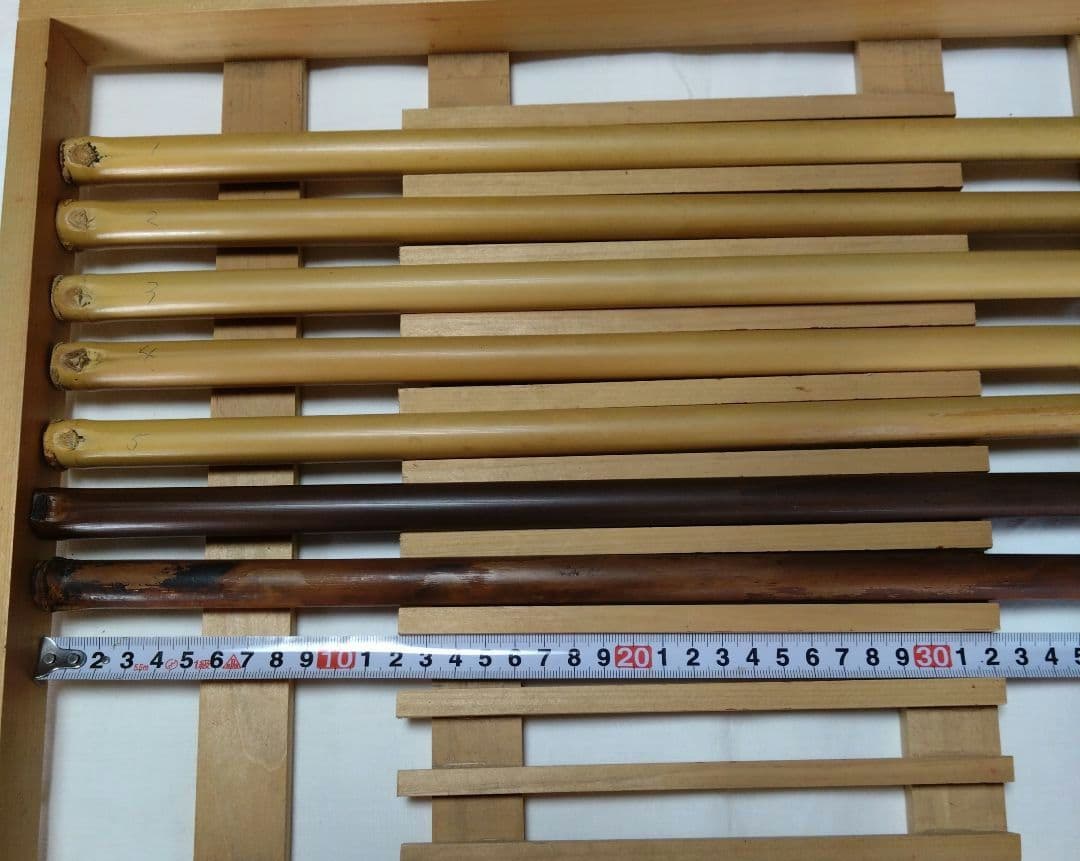 女竹　燻竹　本煤竹　小径管　7本セット