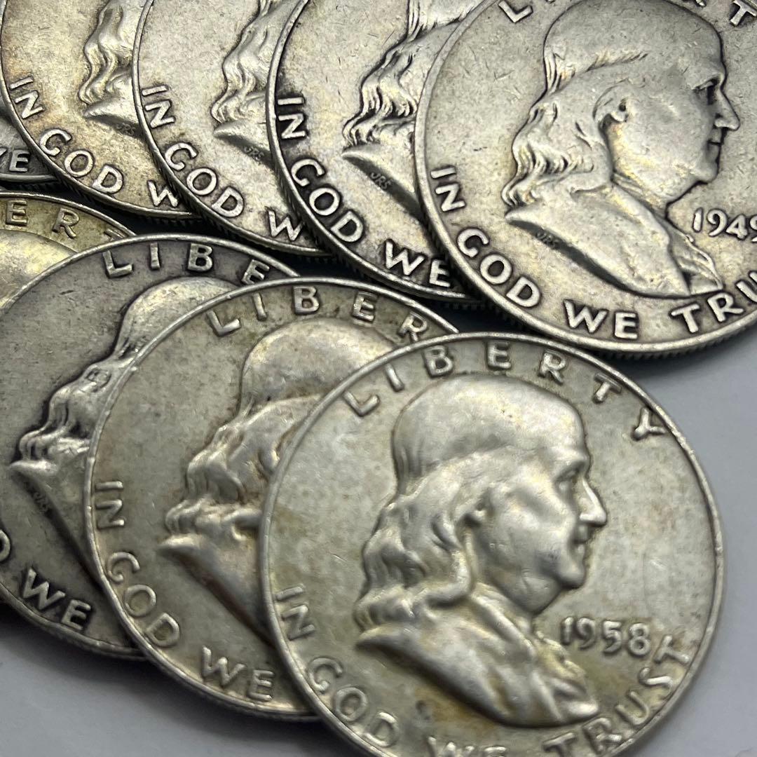 フランクリン ハーフダラー 50セント ドル 10枚セット アメリカ 銀貨