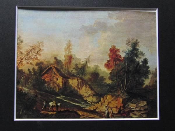 RICCI MARCO（リッチ　マルコ）、水車、希少な額装用大判画集画