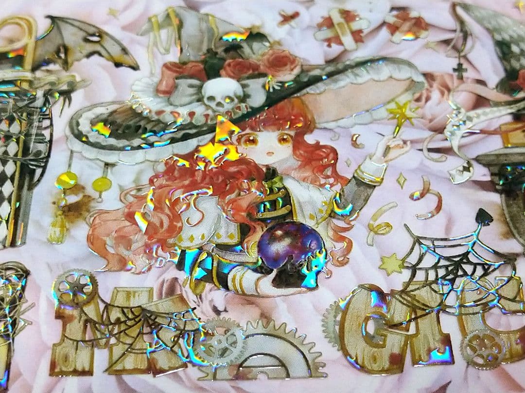 ✩のこり１✩J368＃乐园舞会(贝壳光)shine切り売り海外人物マステ女の子