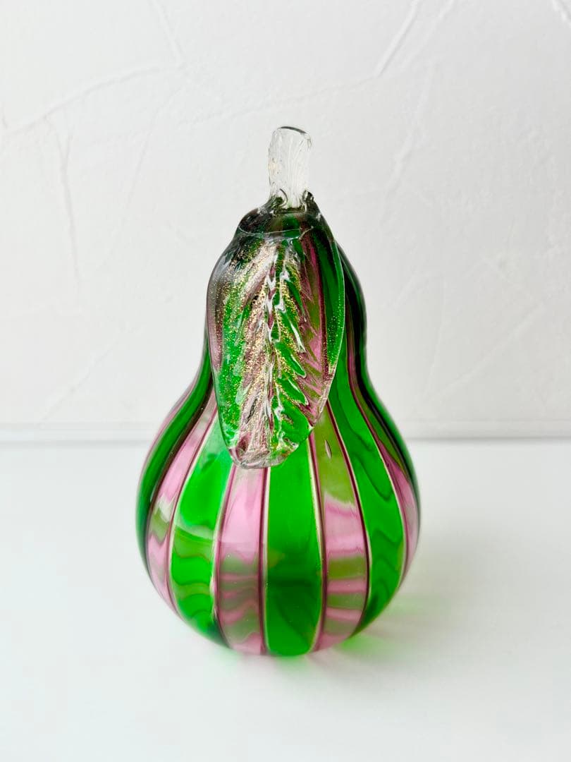 MURANO 希少 ムラノ ヴェネチアン ムラーノ ベネチア ガラス 洋梨 金彩