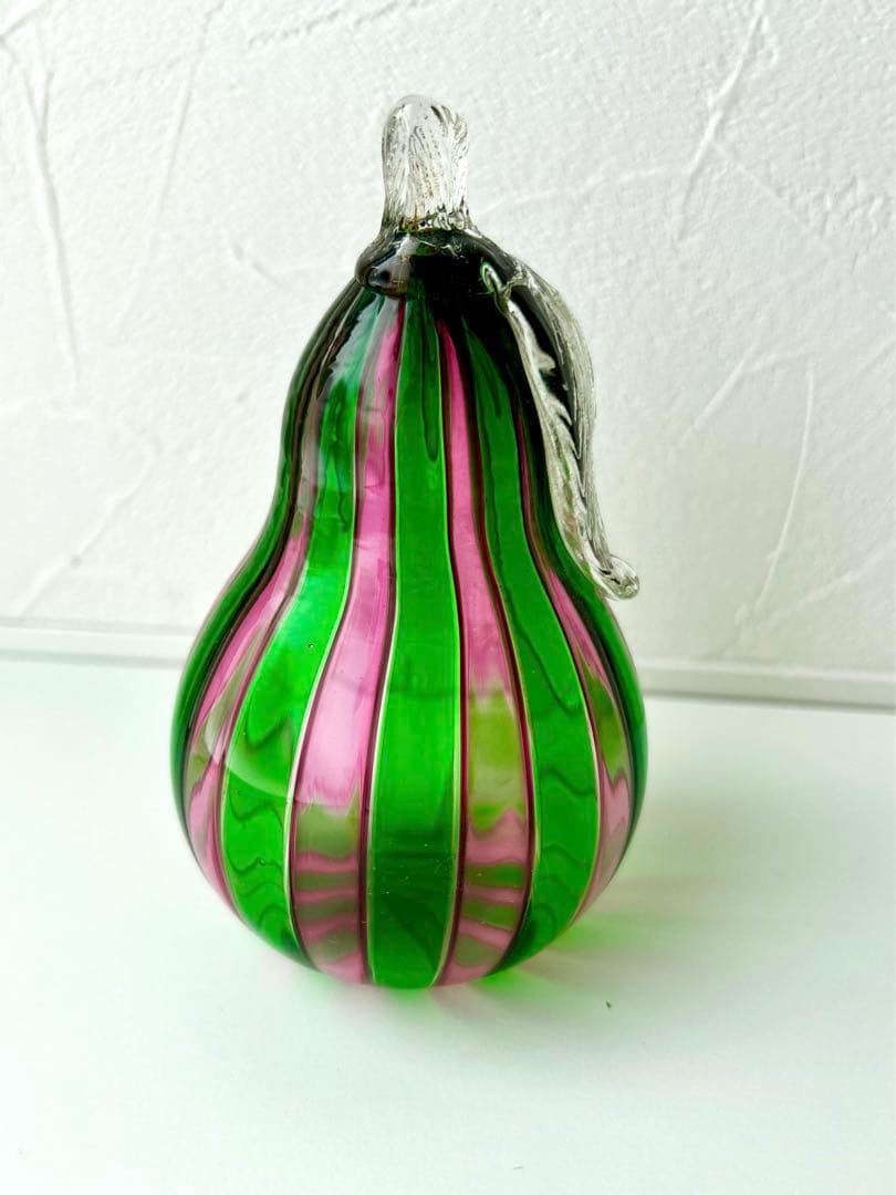 MURANO 希少 ムラノ ヴェネチアン ムラーノ ベネチア ガラス 洋梨 金彩