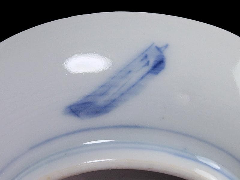 古伊万里　染付　微塵唐草の図　４寸皿　E409AS-CUt