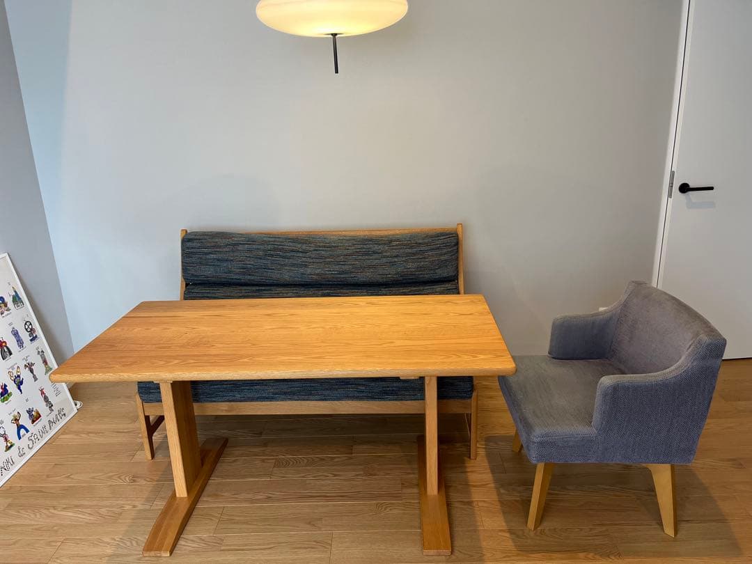 【直接引取り希望】ナガノインテリア　リビングハウス　ダイニングテーブル３点セット