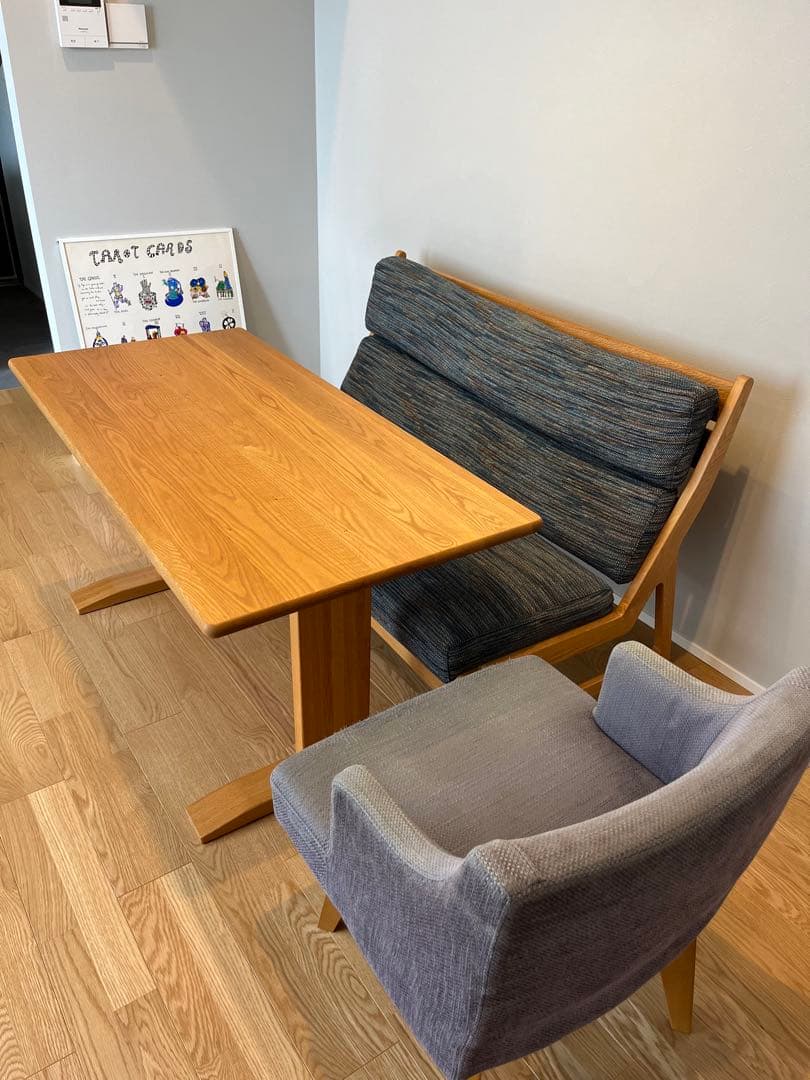 【直接引取り希望】ナガノインテリア　リビングハウス　ダイニングテーブル３点セット