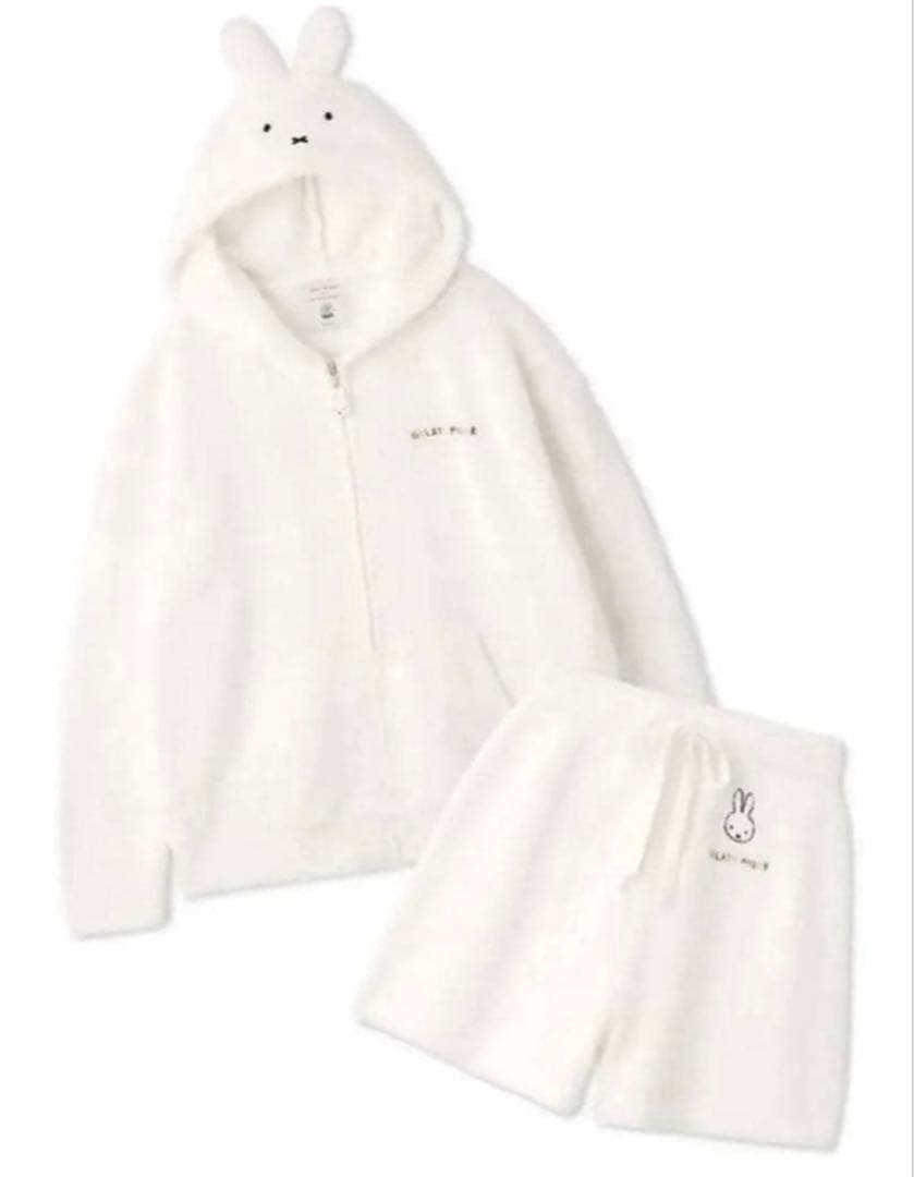 Dick Bruna ベビモコ パーカ&ショートパンツセットホワイト ミッフィー