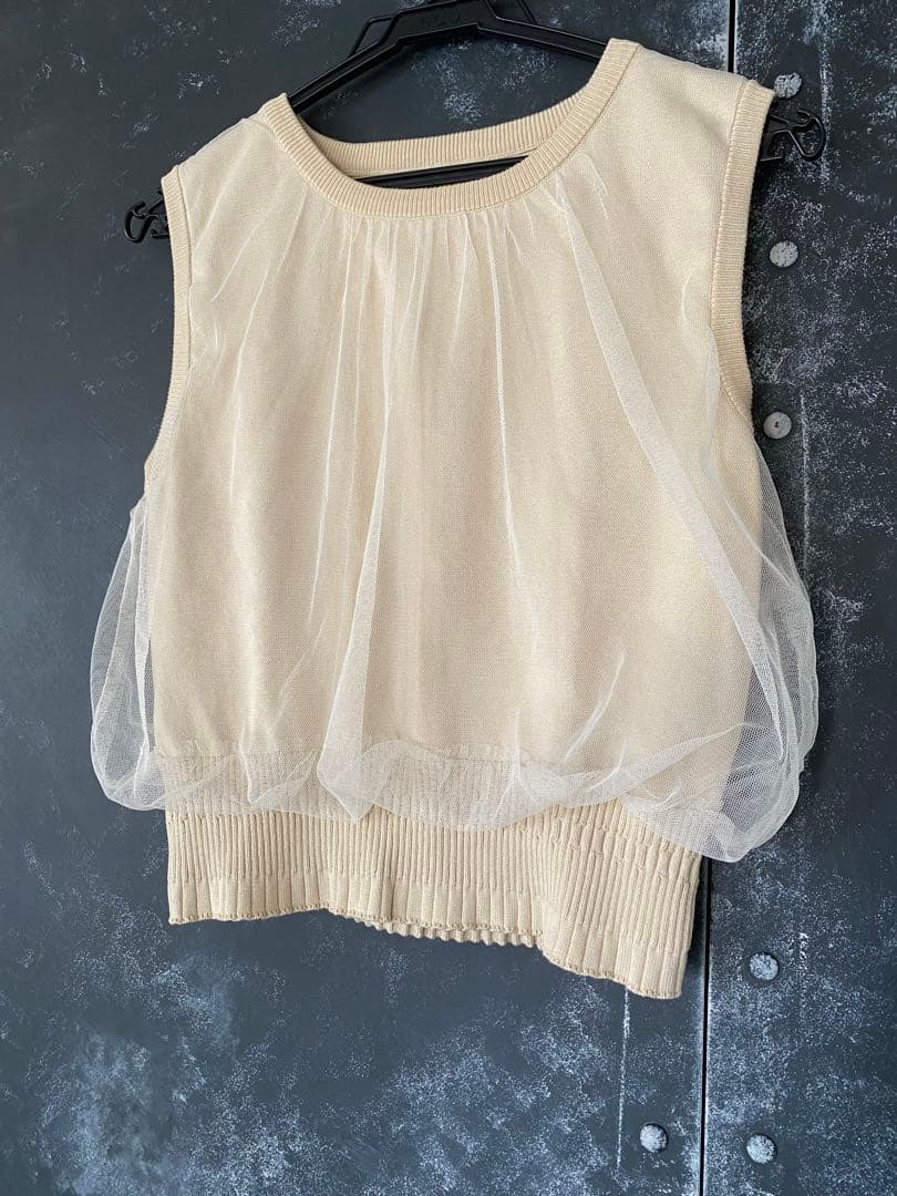 【美品】CAPRICIEUX LE'MAGE チュールレイヤードタンク