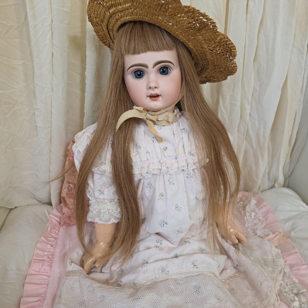 フランス　アンティークビスクドール　デポゼ　テートジュモー　スリープアイ