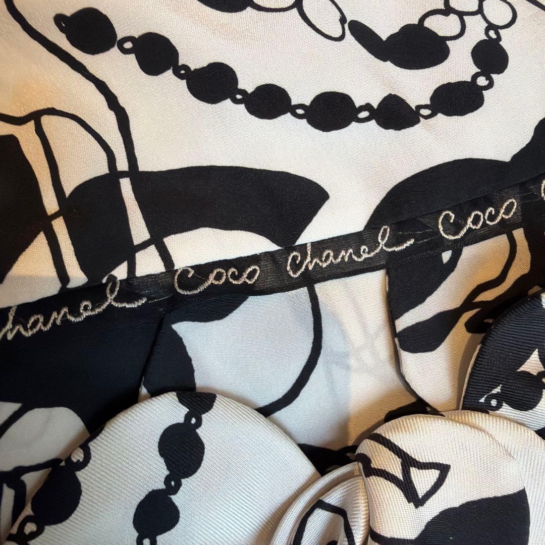 CHANEL フラワープリント フレアスカート