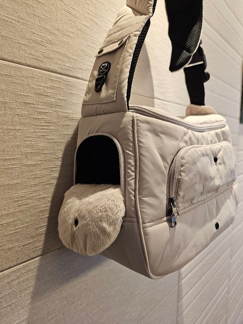 ssoook ベージュ ペット用キャリーバッグ