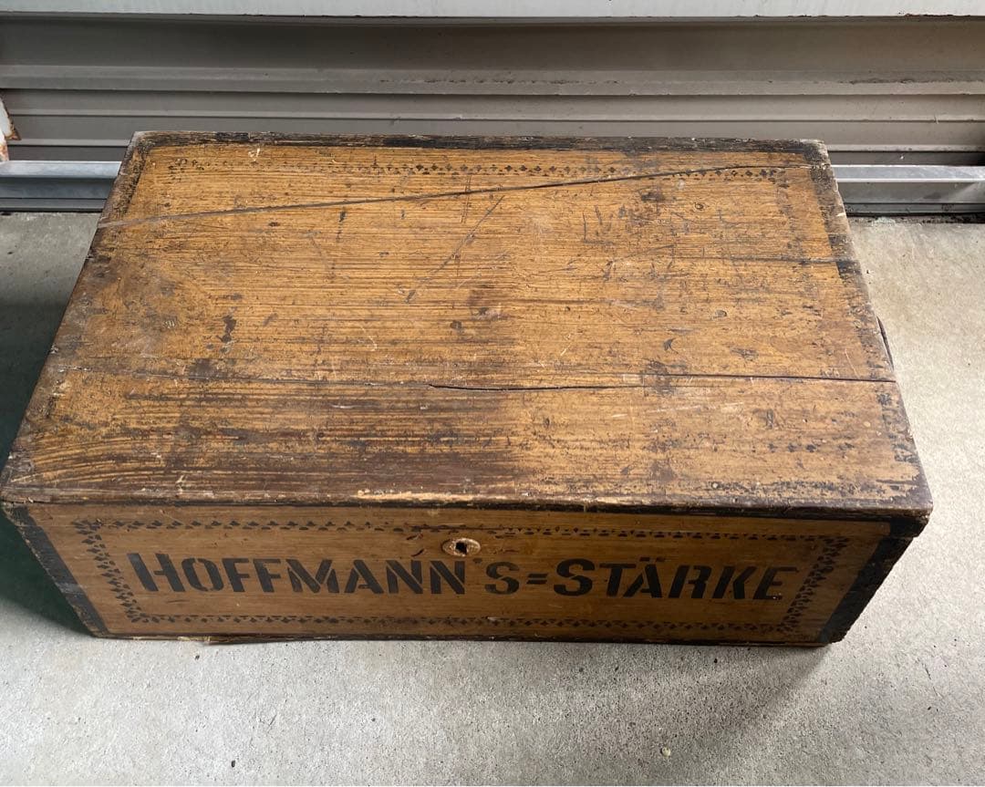 稀少/アンティーク/フランス/HOFFMAM社製/大型/ウッドボックス/木箱
