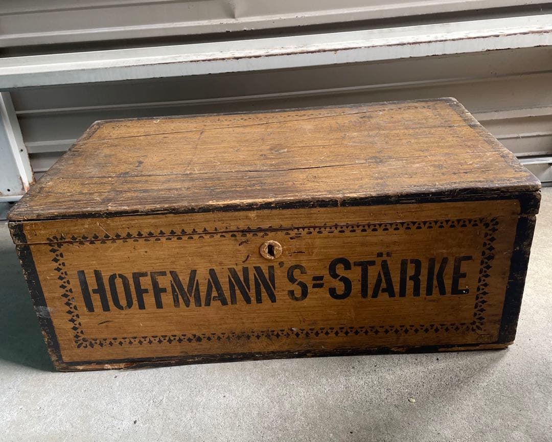 稀少/アンティーク/フランス/HOFFMAM社製/大型/ウッドボックス/木箱