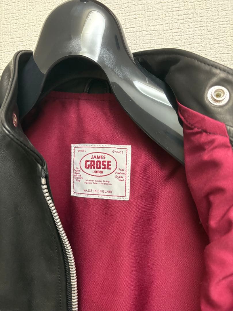値下げ　美品　JAMES GROSE CLUBMAN 馬革　サイズ40 ブラック