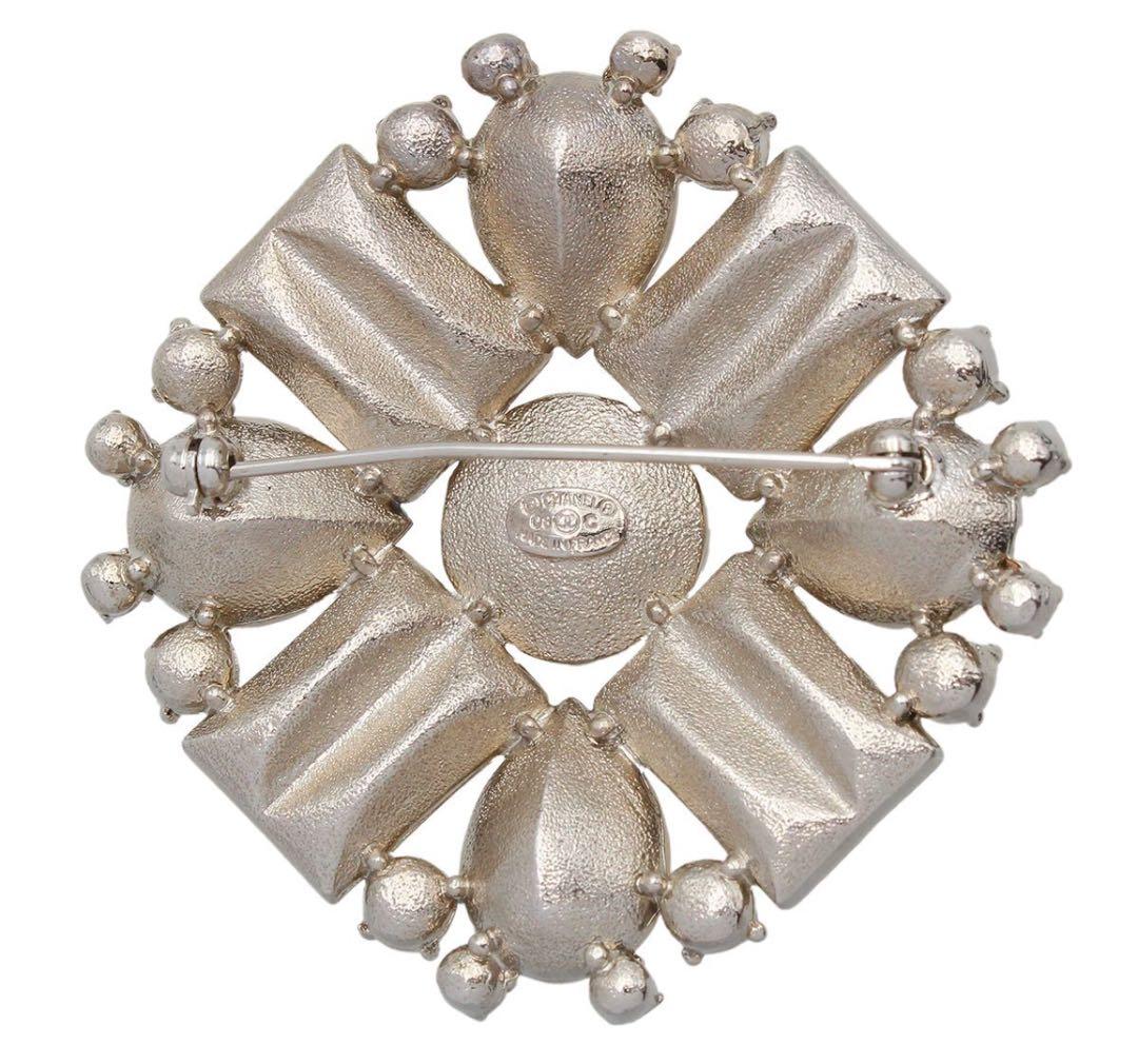 E2855 美品!! シャネル ココマーク ラインストーン ブローチ