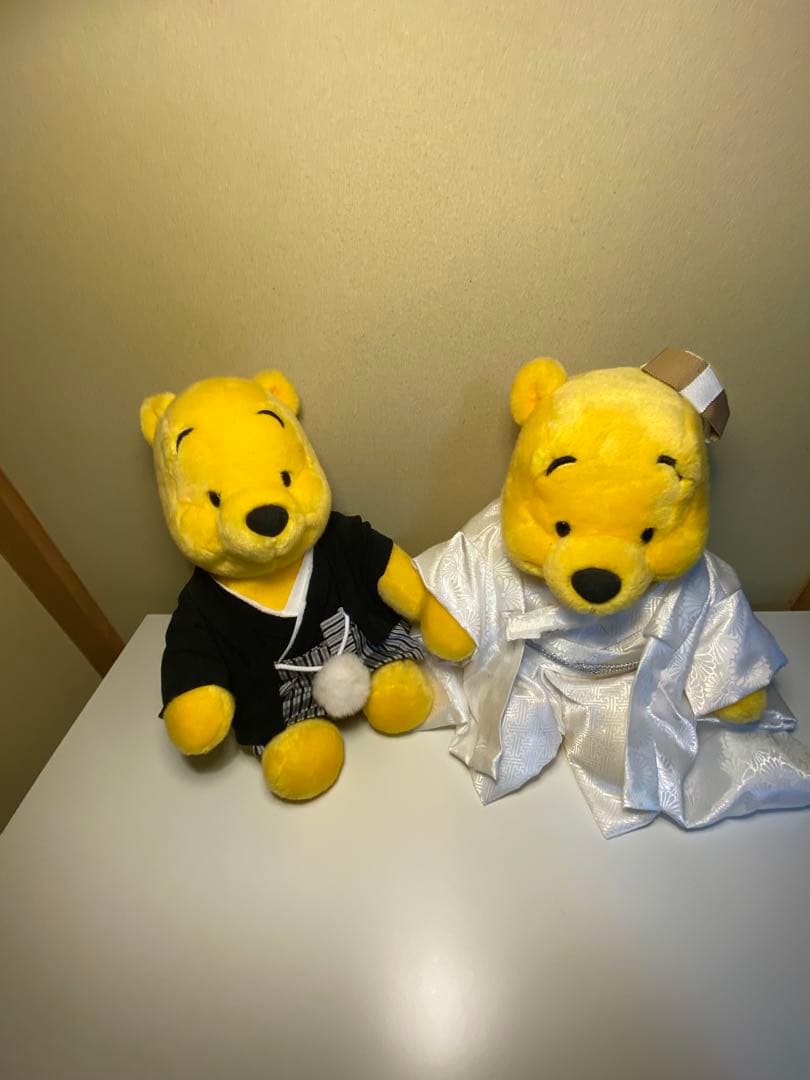 プーさん 和服 ぬいぐるみ 2体セット「手作り」　値段交渉あり