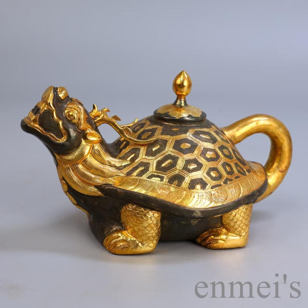 中国古美術 鏨刻酒器揃 描金 純銅製 茶道具 酒道具 宴席用 金属工芸 細密細工