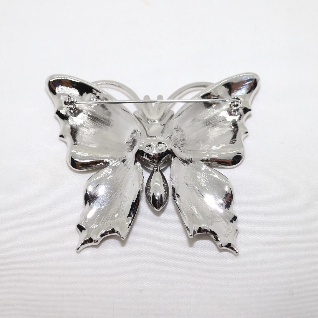 SWAROVSKI スワロフスキー ブローチ 蝶々 大きめ 元箱有り