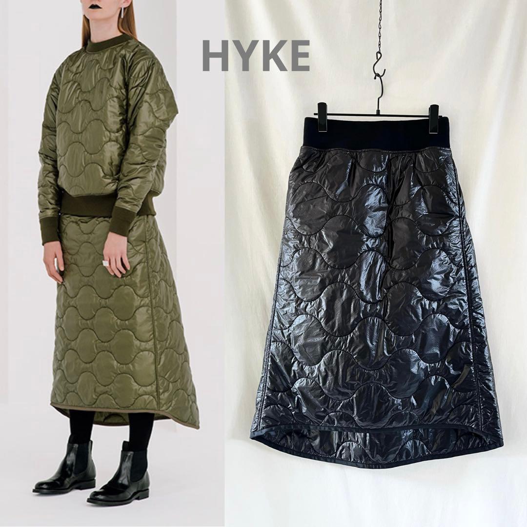 【美品】HYKEハイク キルティングスカート ミリタリー