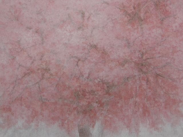 中路融人、【桜と島】、希少な額装用画集より、美品、新品額装付、日本の風景