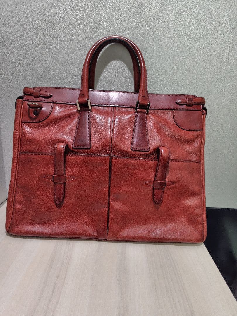 【希少品】万双トートブリーフ　ボルドー