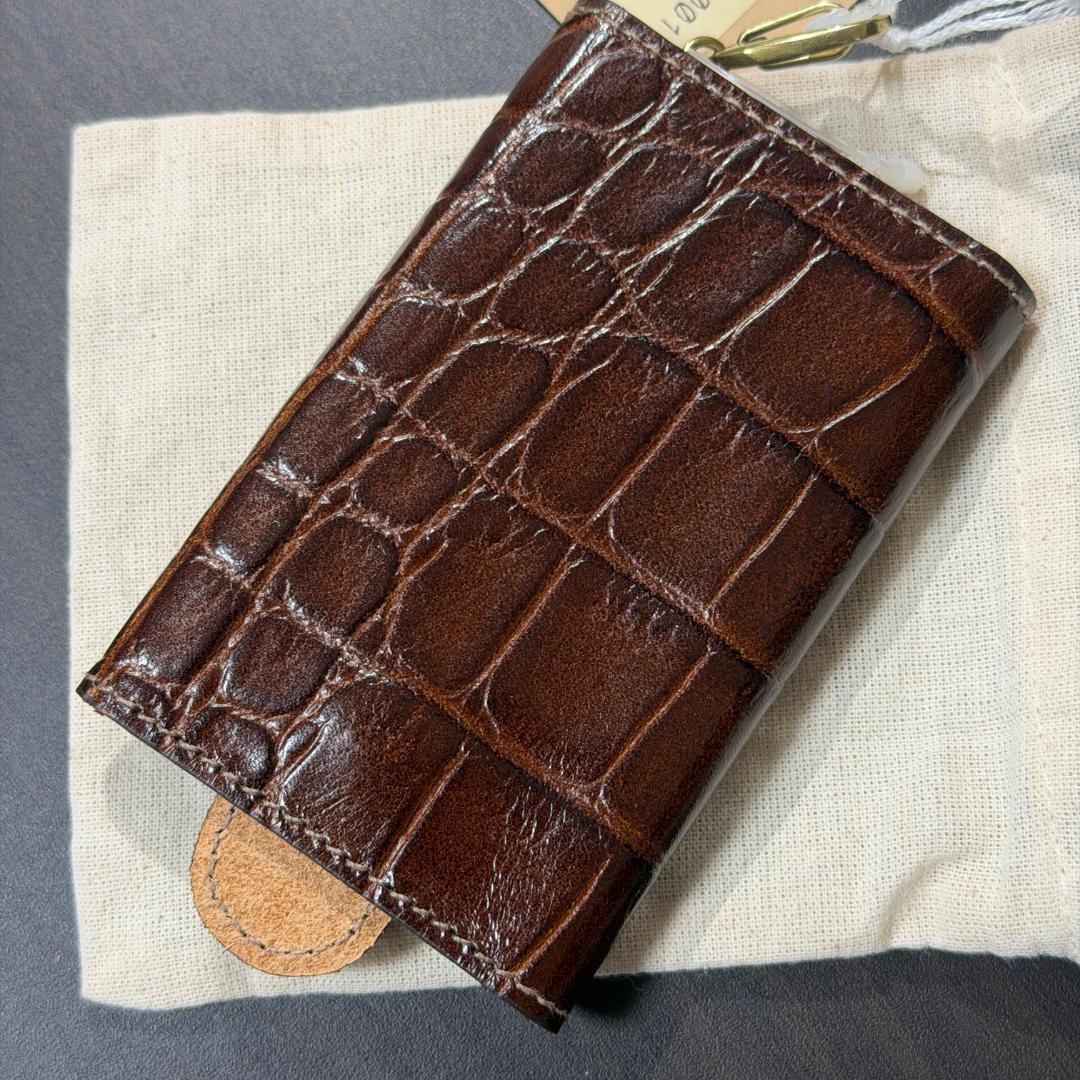 【新品未使用】イルビゾンテ キーケース ブラウン クロコ柄