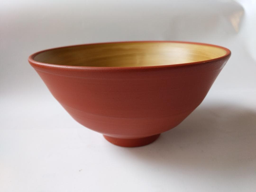 佐渡 無名異焼 玉翠軒 国三窯 渡辺国蔵 造 朱泥茶碗 茶道具 共箱 栞 新品