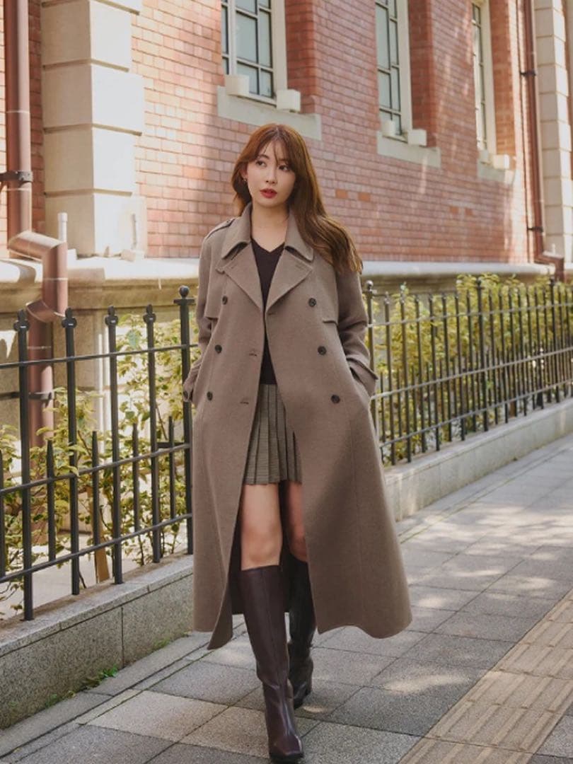 2025 Herlipto新作Wool-Blend Trench Coat