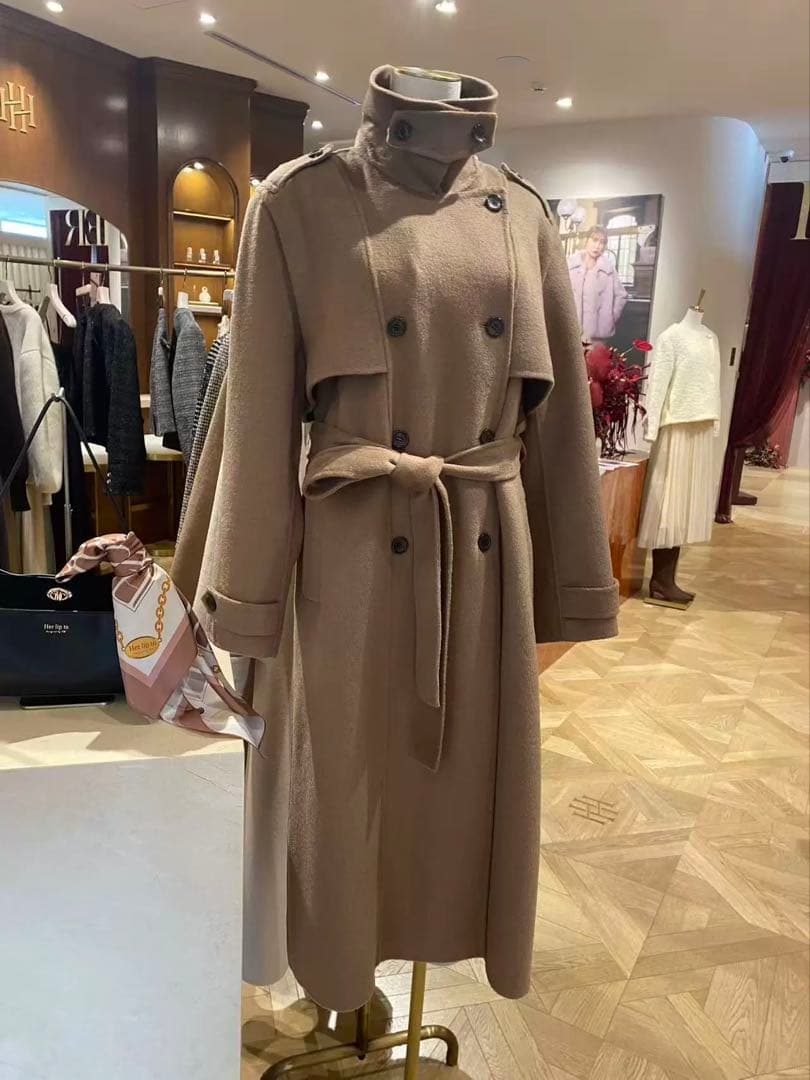 2025 Herlipto新作Wool-Blend Trench Coat