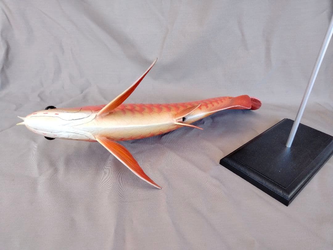 新作ハンドメイド　41cmアロワナ　フィギュア　レプリカ　熱帯魚　紅龍　レッド