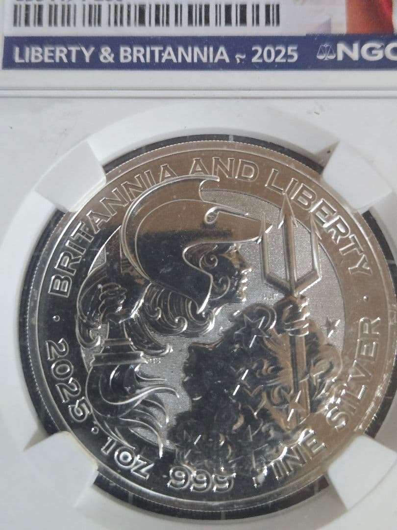 2025年 イギリス ブリタニア銀貨 MS70 モダン