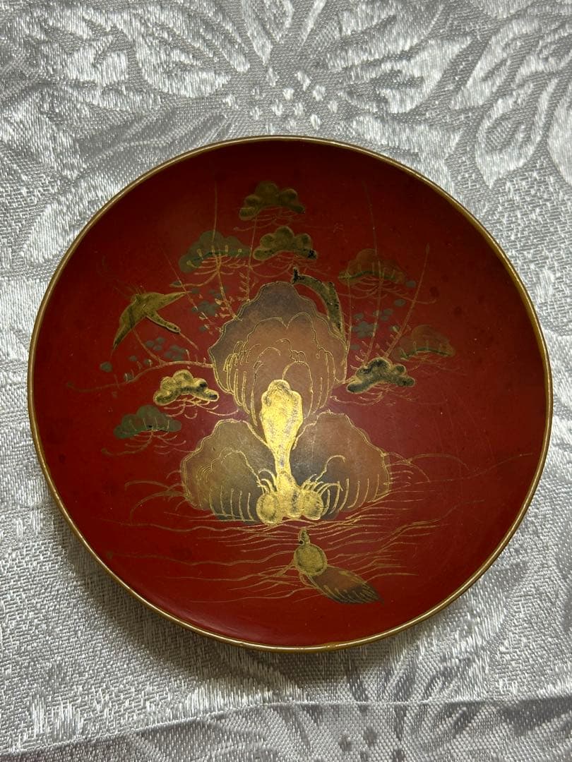 盃　漆塗り　小、中、大　3個　江戸時代