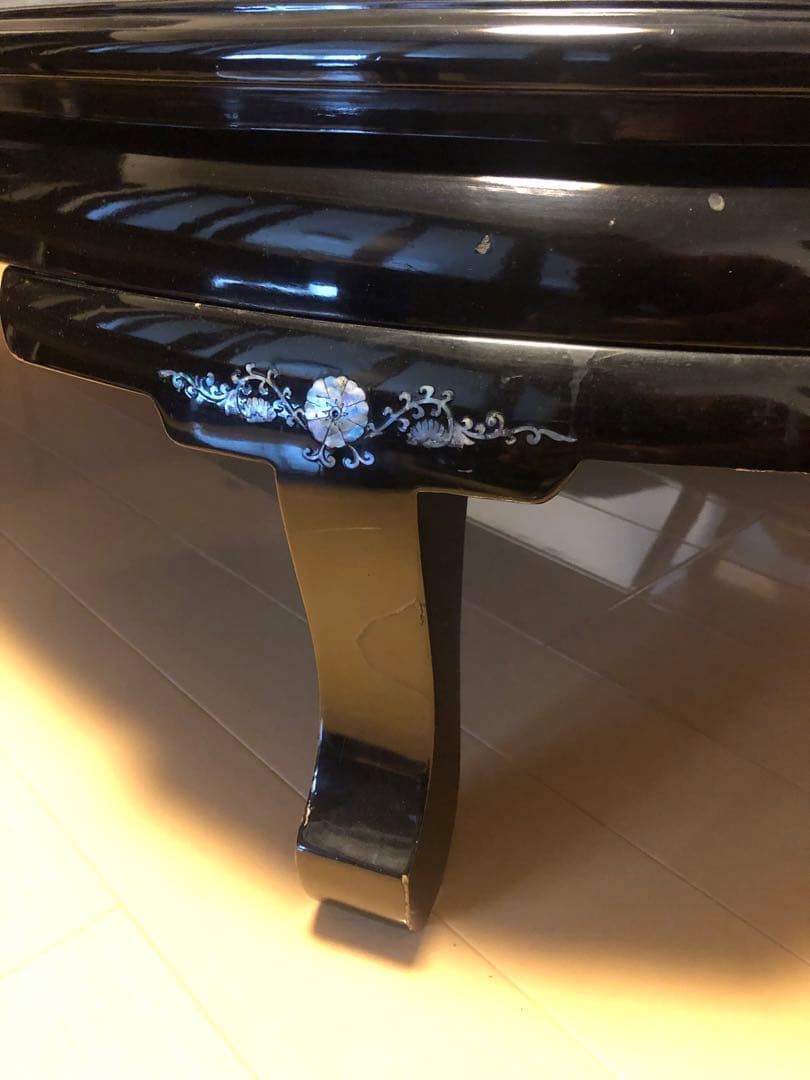 韓国伝統工芸 螺鈿細工 貝殻細工 鳳凰 座卓 センターテーブル