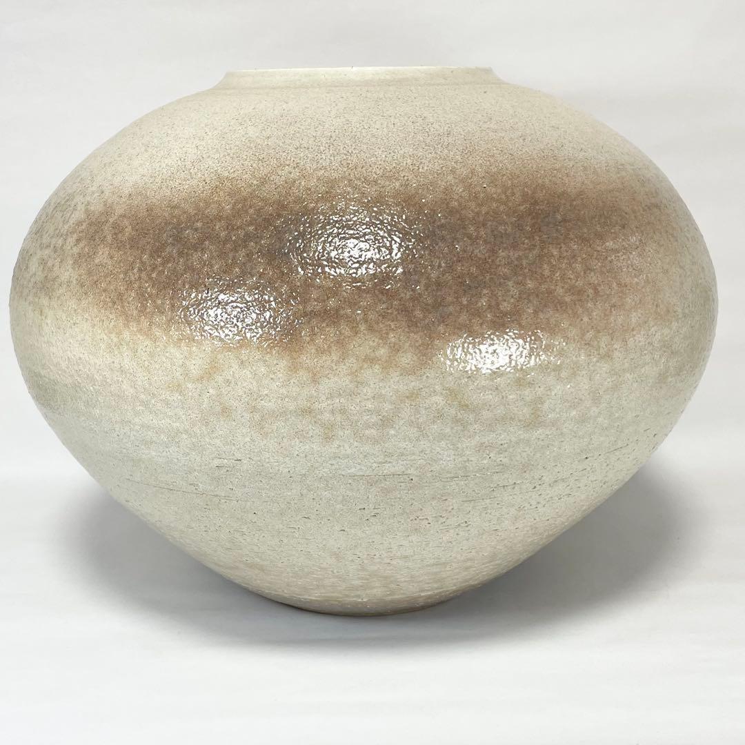 萩焼　萩華山　小野光龍　大壺　木箱入り　未使用　花瓶　壺