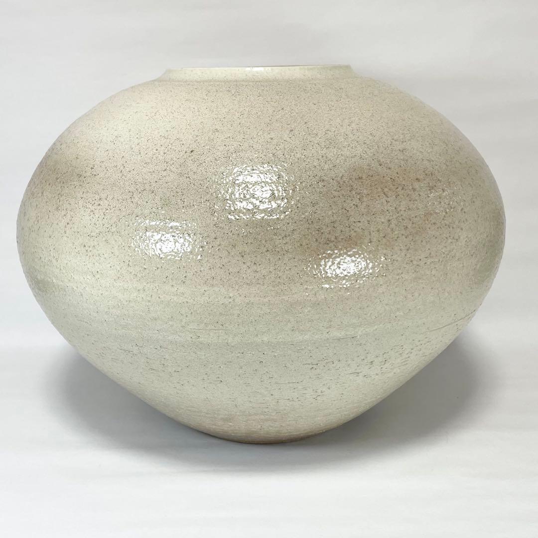 萩焼　萩華山　小野光龍　大壺　木箱入り　未使用　花瓶　壺